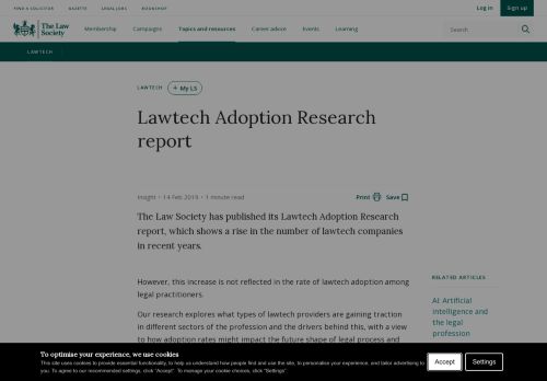 Law Society LawTech Adoption Report